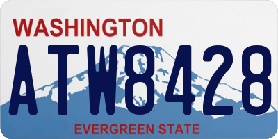 WA license plate ATW8428