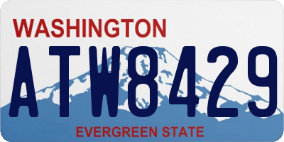 WA license plate ATW8429