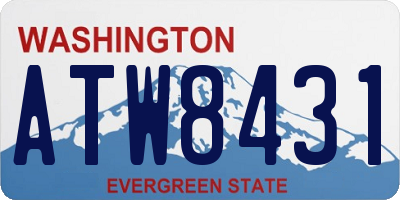 WA license plate ATW8431