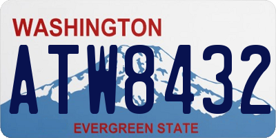 WA license plate ATW8432