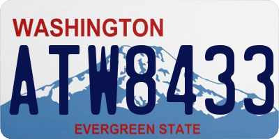WA license plate ATW8433
