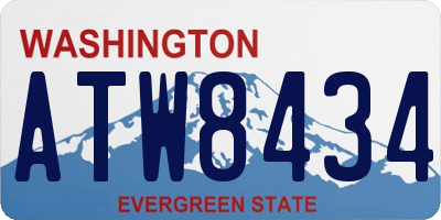 WA license plate ATW8434