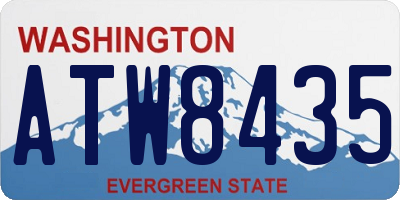WA license plate ATW8435
