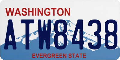 WA license plate ATW8438