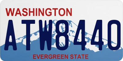 WA license plate ATW8440