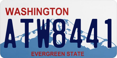 WA license plate ATW8441