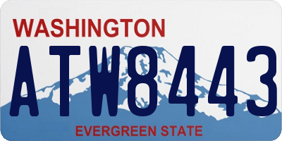WA license plate ATW8443
