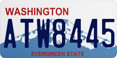 WA license plate ATW8445