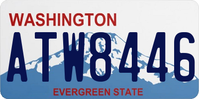 WA license plate ATW8446