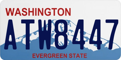 WA license plate ATW8447