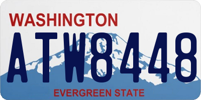 WA license plate ATW8448