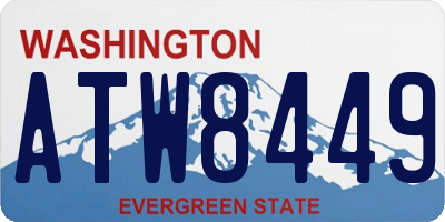 WA license plate ATW8449