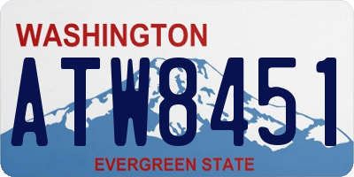 WA license plate ATW8451