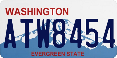 WA license plate ATW8454