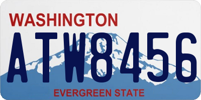 WA license plate ATW8456