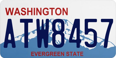 WA license plate ATW8457