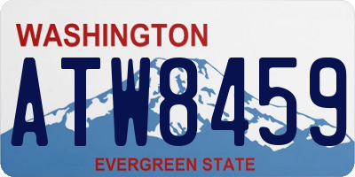 WA license plate ATW8459