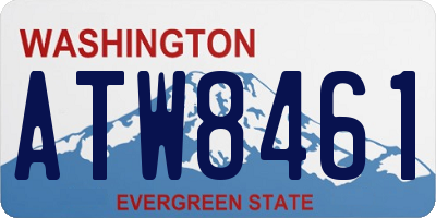 WA license plate ATW8461