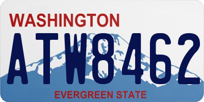 WA license plate ATW8462