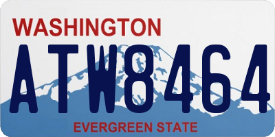 WA license plate ATW8464