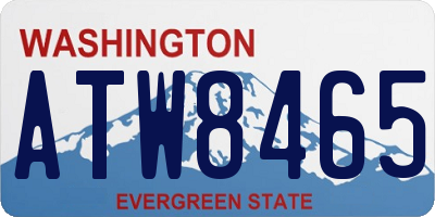 WA license plate ATW8465