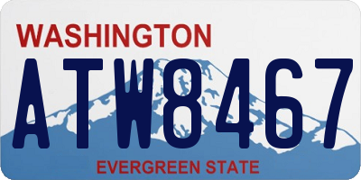 WA license plate ATW8467