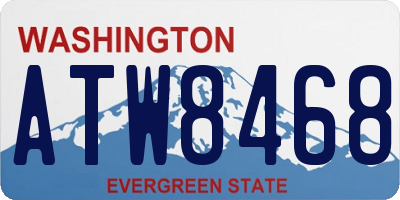 WA license plate ATW8468