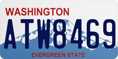 WA license plate ATW8469