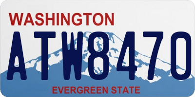 WA license plate ATW8470