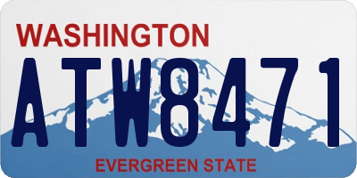 WA license plate ATW8471