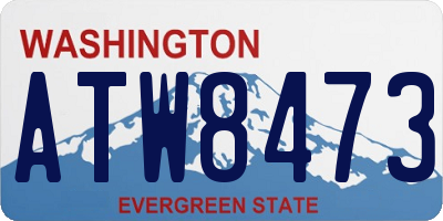 WA license plate ATW8473