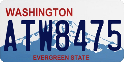 WA license plate ATW8475
