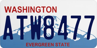 WA license plate ATW8477
