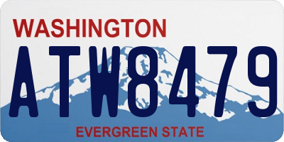 WA license plate ATW8479