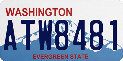 WA license plate ATW8481