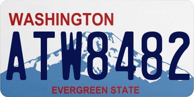 WA license plate ATW8482