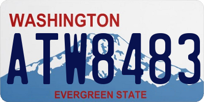 WA license plate ATW8483
