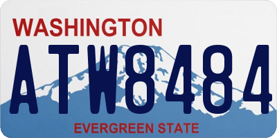 WA license plate ATW8484
