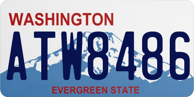WA license plate ATW8486