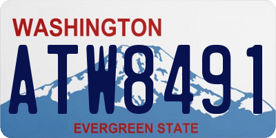 WA license plate ATW8491