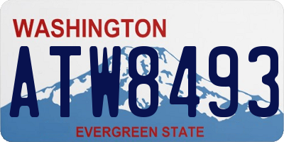WA license plate ATW8493