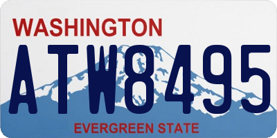 WA license plate ATW8495