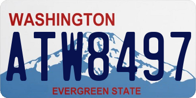 WA license plate ATW8497