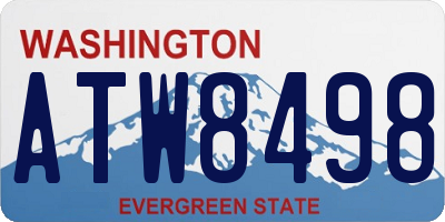 WA license plate ATW8498