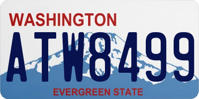 WA license plate ATW8499