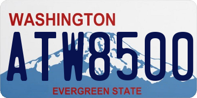 WA license plate ATW8500