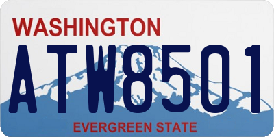 WA license plate ATW8501