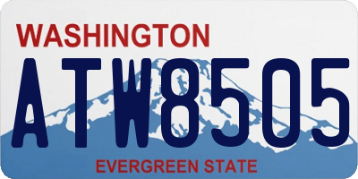 WA license plate ATW8505