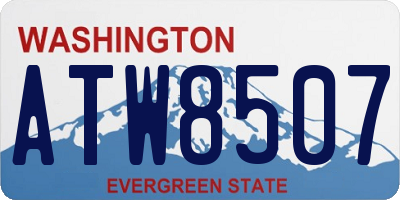 WA license plate ATW8507