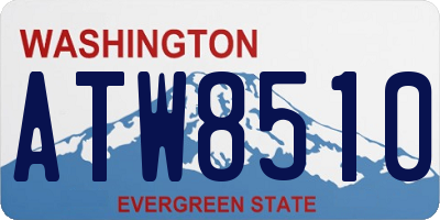 WA license plate ATW8510